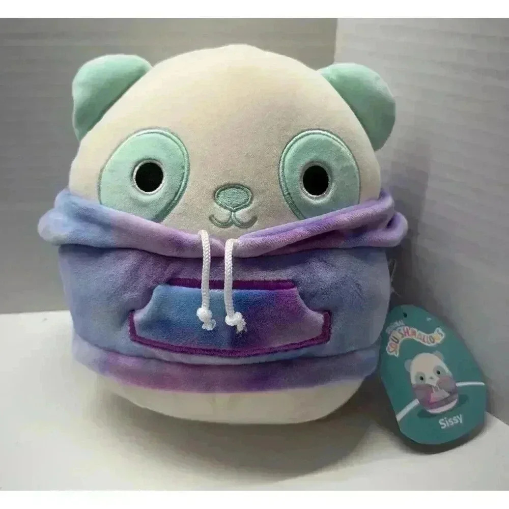Squishmallows Collection Sissy the Teal‎ Panda in Purple Hoodie 8-Inch Plush NWT
